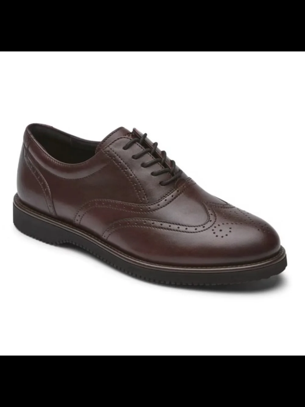 Rockport Dresports Brown Leather Wingtip Oxford Dress Shoes Mens' Sz 10